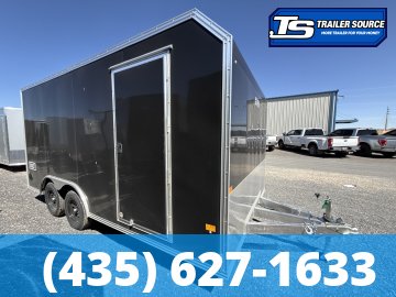 8.5x16 Alcom EZ Hauler XLT Auto Aluminum Enclosed Cargo Trailer - 7'0" Interior - 7K GVWR - Spare Tire