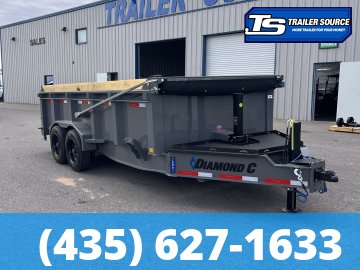 7x16 Diamond C LPT 208 Pacesetter Pkg Dump Trailer - 32" Sides - 18K GVWR - 7 Gauge Floor and Walls