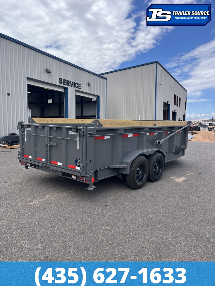 7x16 Diamond C LPT 208 Pacesetter Pkg Dump Trailer - 32" Sides - 18K GVWR - 7 Gauge Floor and Walls