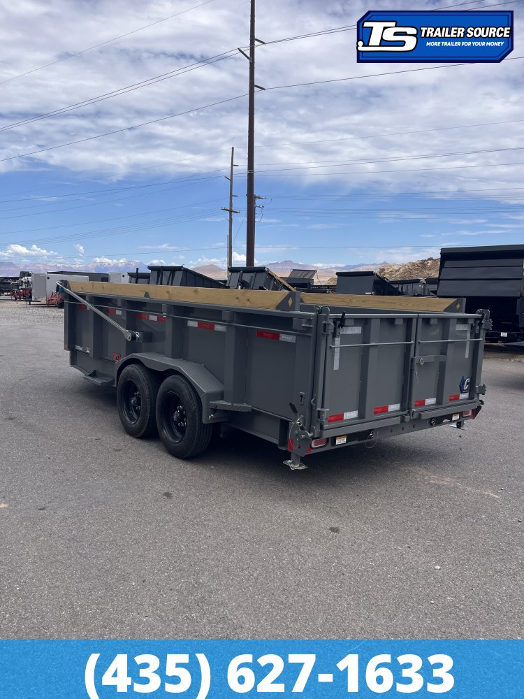 7x16 Diamond C LPT 208 Pacesetter Pkg Dump Trailer - 32" Sides - 18K GVWR - 7 Gauge Floor and Walls