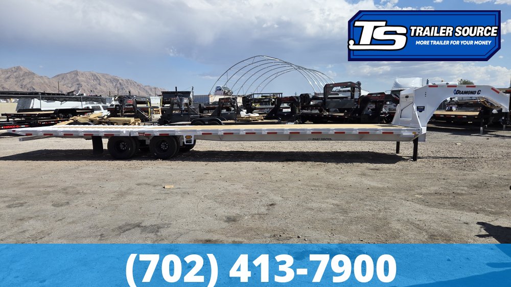 8.5x38 Diamond C FMAX-HDT 212 Gooseneck Hydraulic Dovetail Equipment Trailer - 25.9K GVWR - Hydraulic Jack(s)