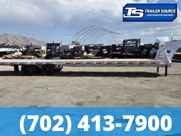 8.5x38 Diamond C FMAX-HDT 212 Gooseneck Hydraulic Dovetail Equipment Trailer - 25.9K GVWR - Hydraulic Jack(s)