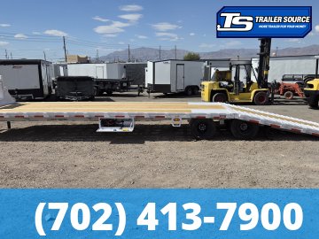 8.5x38 Diamond C FMAX-HDT 212 Gooseneck Hydraulic Dovetail Equipment Trailer - 25.9K GVWR - Hydraulic Jack(s)