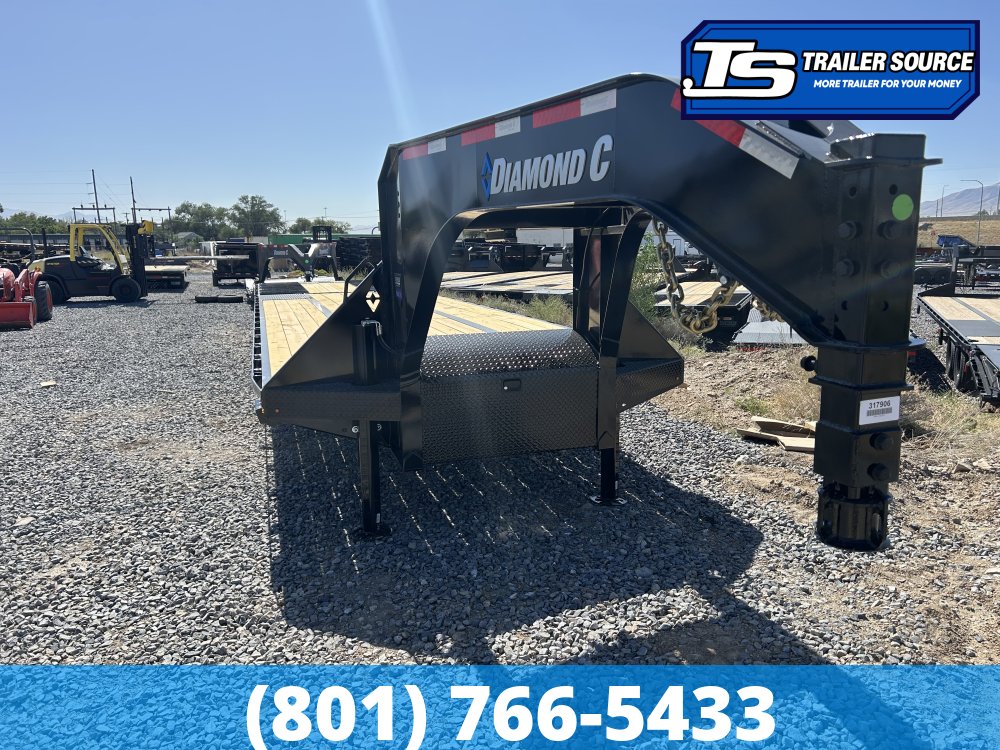 8.5x40 Diamond C FMAX-HDT 216 Gooseneck Hydraulic Dovetail Equipment Trailer - 40K GVWR - 18 Ply Tires, ABS Brakes, Hydraulic Jack(s)