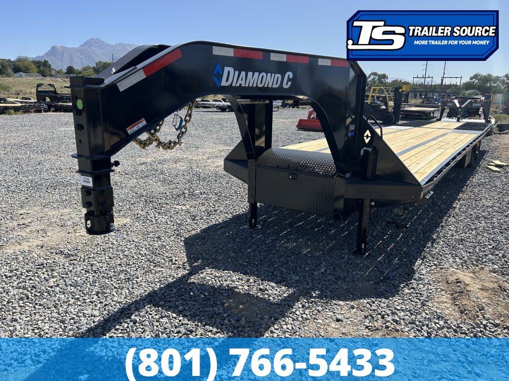 8.5x40 Diamond C FMAX-HDT 216 Gooseneck Hydraulic Dovetail Equipment Trailer - 40K GVWR - 18 Ply Tires, ABS Brakes, Hydraulic Jack(s)
