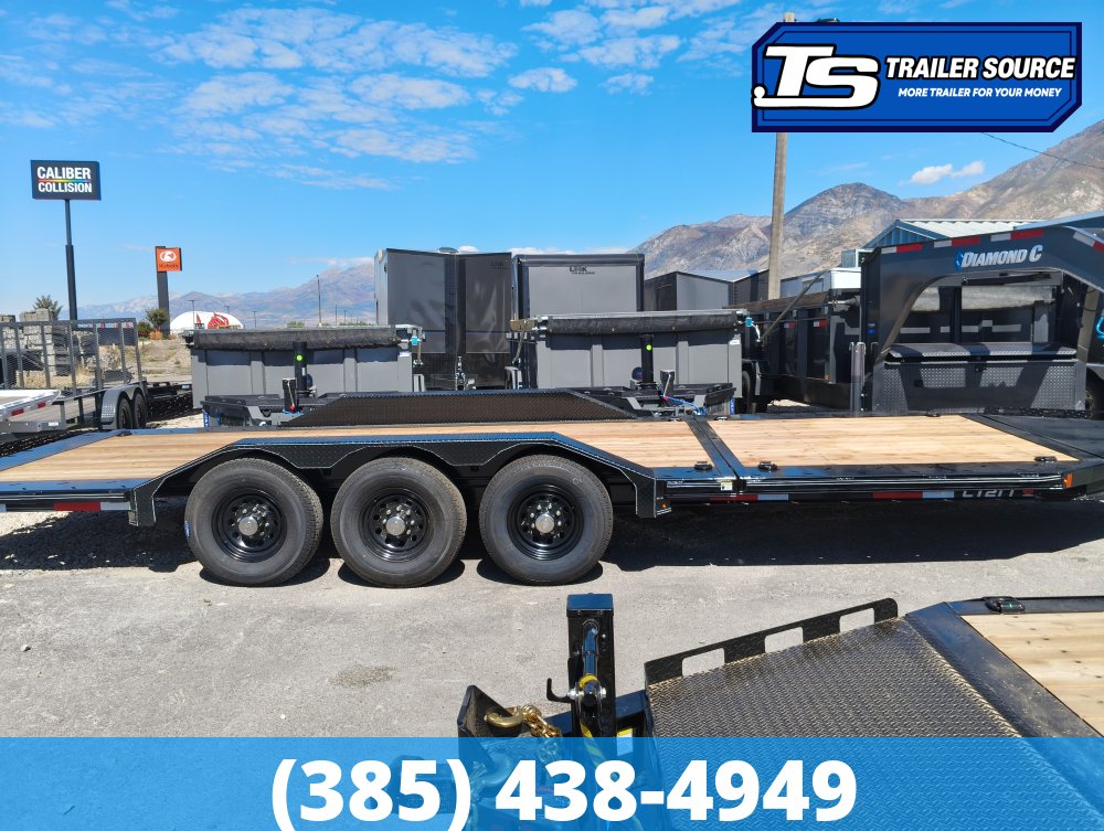 8.5x24 Double A Pro Series CT Tilt Trailer - 23K GVWR - I-Beam Frame, Torsion Axles