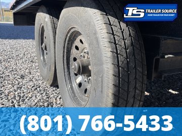 8.5x24 K&S Fabrication Deckover Equipment Trailer - 15K GVWR - Slide Out Ramps, Spare Tire