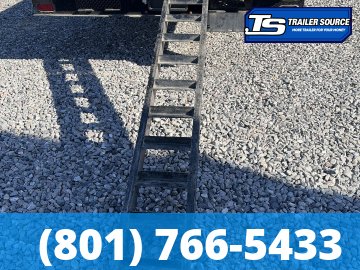 8.5x24 K&S Fabrication Deckover Equipment Trailer - 15K GVWR - Slide Out Ramps, Spare Tire