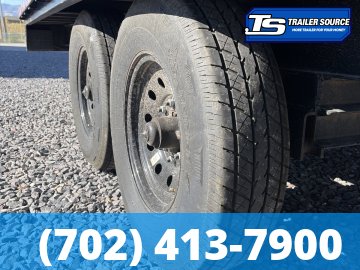 8.5x24 K&S Fabrication Deckover Equipment Trailer - 15K GVWR - Slide Out Ramps, Spare Tire