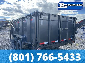 7x16 Diamond C LPT-GN 210 Gooseneck Dump Trailer - 44" Sides - 23K GVWR - 18 Ply Tires, Long Arm Tarp