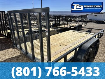 7x14 Lamar UC Tandem Axle Utility Trailer - 7K GVWR - Dual Brake Axles
