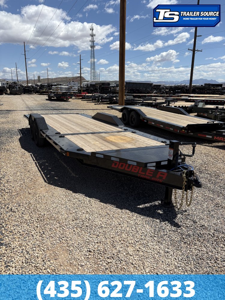 8.5x22 Double A Pro Series CT Tilt Trailer - 17.5K GVWR - Torsion Axles, Wide Body w/ Drive Over Fenders