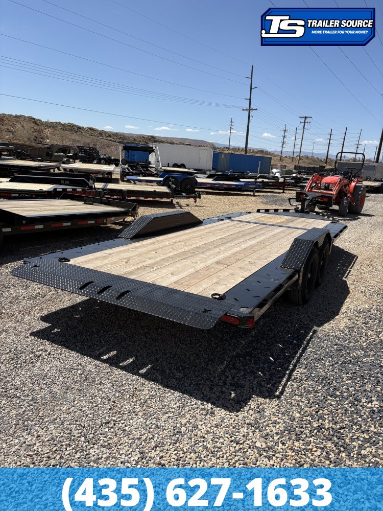 8.5x22 Double A Pro Series CT Tilt Trailer - 17.5K GVWR - Torsion Axles, Wide Body w/ Drive Over Fenders