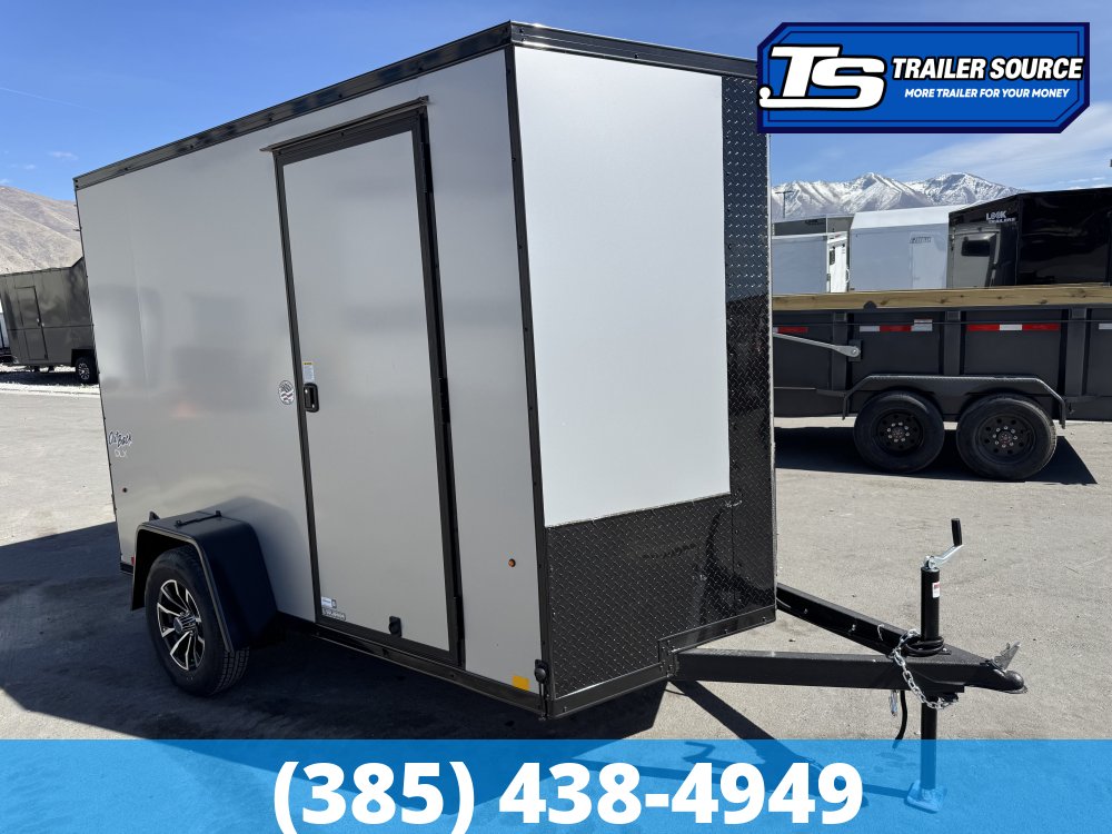 6x10 Pace American Outback Deluxe Enclosed Cargo Trailer - 6'6" Interior - 3.5K GVWR - .080 PolyCor, Alloy Wheels, Black Out Package