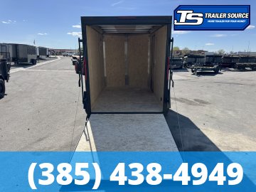 6x10 Pace American Outback Deluxe Enclosed Cargo Trailer - 6'6" Interior - 3.5K GVWR - .080 PolyCor, Alloy Wheels, Black Out Package