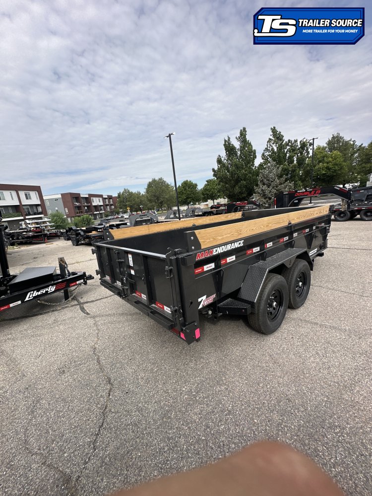 7x14 Liberty LD Dump Trailer - 24" Sides - 15.4K GVWR - 2 Tone Color, 7 Gauge Floor, Board Brackets, Fork Holders, Telescopic