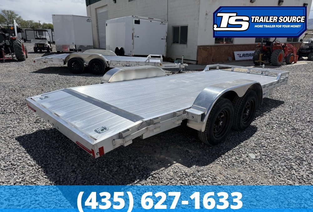 7x20 Alcom Open Car Hauler Aluminum Aluminum Trailer - 7K GVWR -
