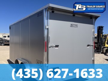 7.5x14 Alcom EZ Hauler XLT Aluminum Enclosed Cargo Trailer - 7'0" Interior - 7K GVWR - .080 PolyCor, Rear Spoiler, Translucent Roof