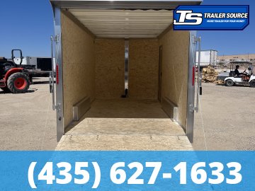 7.5x14 Alcom EZ Hauler XLT Aluminum Enclosed Cargo Trailer - 7'0" Interior - 7K GVWR - .080 PolyCor, Rear Spoiler, Translucent Roof