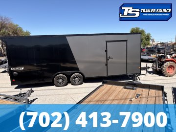 8.5x24 Haulmark Heat Enclosed Car Hauler Trailer - 7'6" Interior - 10K GVWR - .080 PolyCor, 2 Tone Color, Black Out Package, Rear Spoiler w/ Load Lights