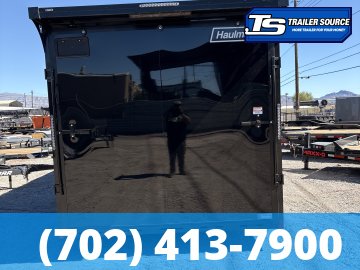 8.5x24 Haulmark Heat Enclosed Car Hauler Trailer - 7'6" Interior - 10K GVWR - .080 PolyCor, 2 Tone Color, Black Out Package, Rear Spoiler w/ Load Lights