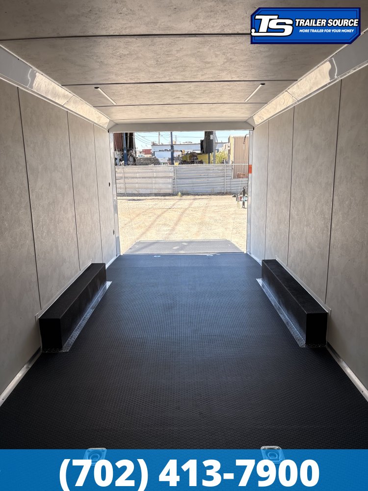 8.5x24 Haulmark Heat Enclosed Car Hauler Trailer - 7'6" Interior - 10K GVWR - .080 PolyCor, 2 Tone Color, Black Out Package, Rear Spoiler w/ Load Lights