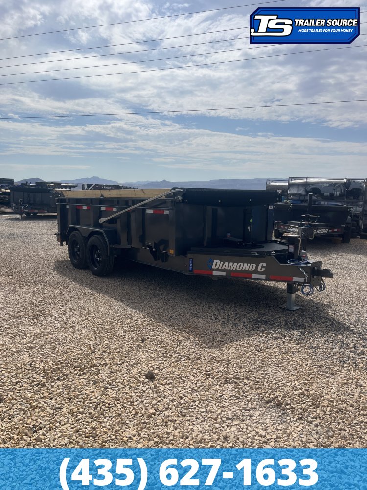 7x14 Diamond C LPT 208 Dump Trailer - 32" Sides - 18K GVWR - 18 Ply Tires, ABS Brakes, Board Brackets