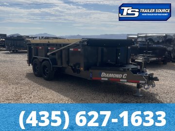 7x14 Diamond C LPT 208 Dump Trailer - 32" Sides - 18K GVWR - 18 Ply Tires, ABS Brakes, Board Brackets
