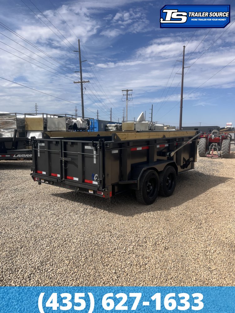 7x14 Diamond C LPT 208 Dump Trailer - 32" Sides - 18K GVWR - 18 Ply Tires, ABS Brakes, Board Brackets