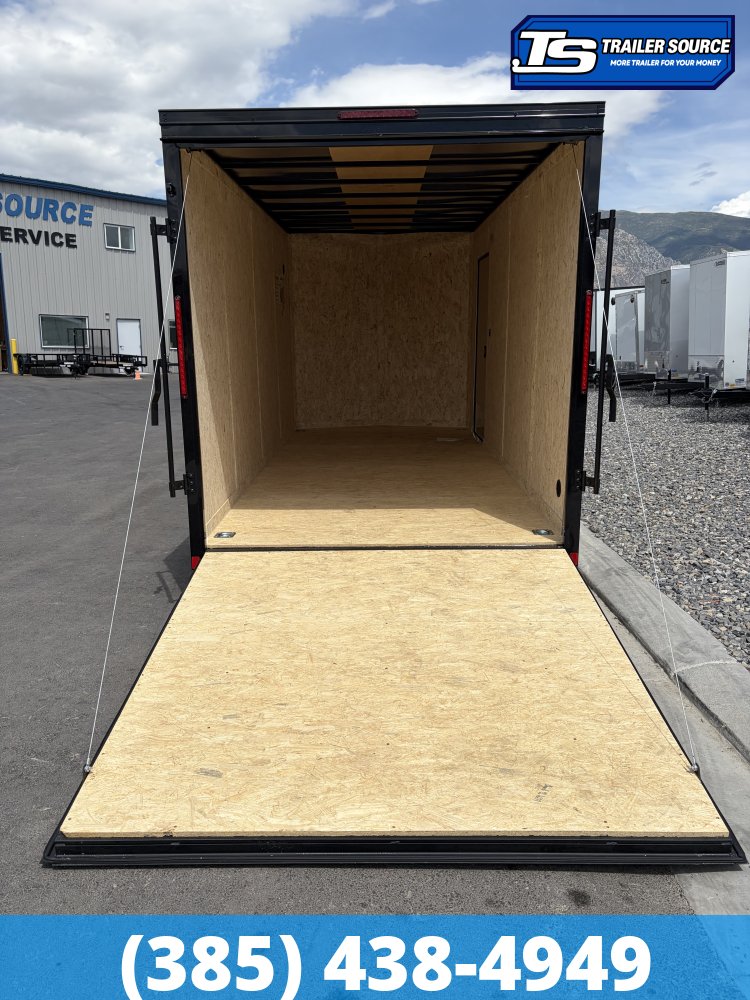 7x16 Pace American Outback DLX Enclosed Cargo Trailer - 7'0" Interior - 7K GVWR - .080 PolyCor, Black Out Package, D-Rings