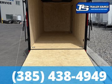 7x16 Pace American Outback DLX Enclosed Cargo Trailer - 7'0" Interior - 7K GVWR - .080 PolyCor, Black Out Package, D-Rings
