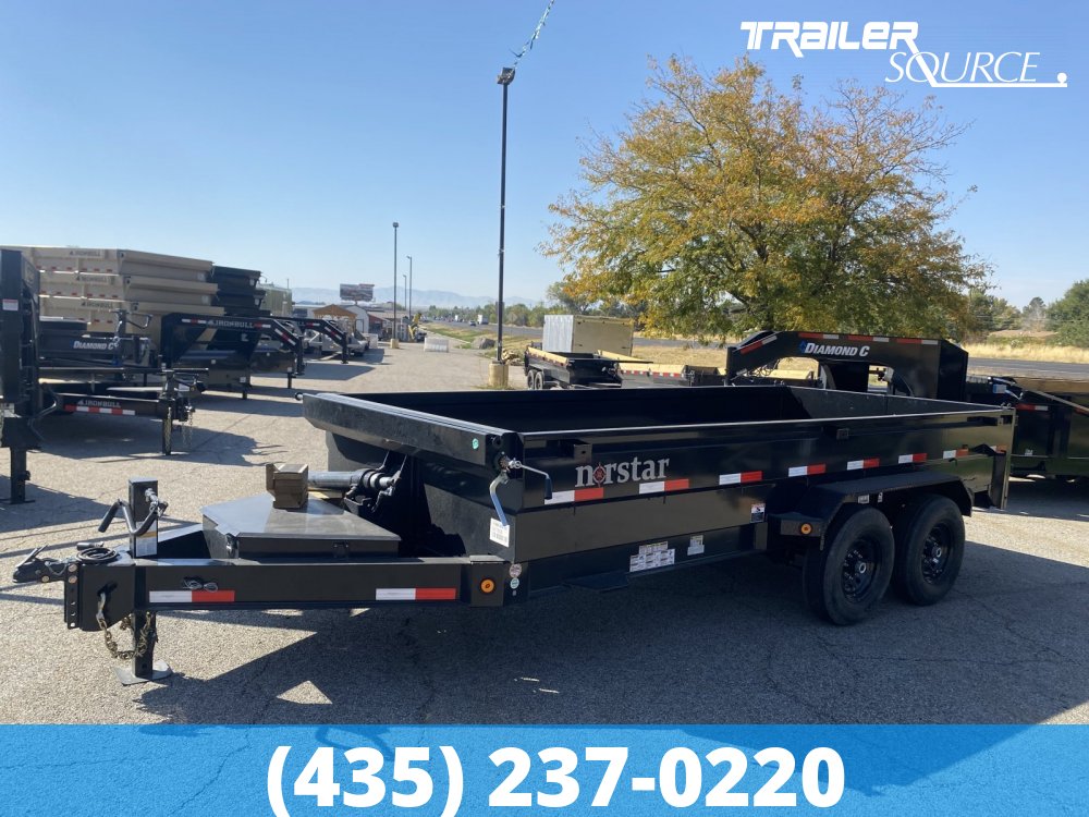 7x16 Norstar Iron Bull DXB 24" Sides 14K Dump Trailer