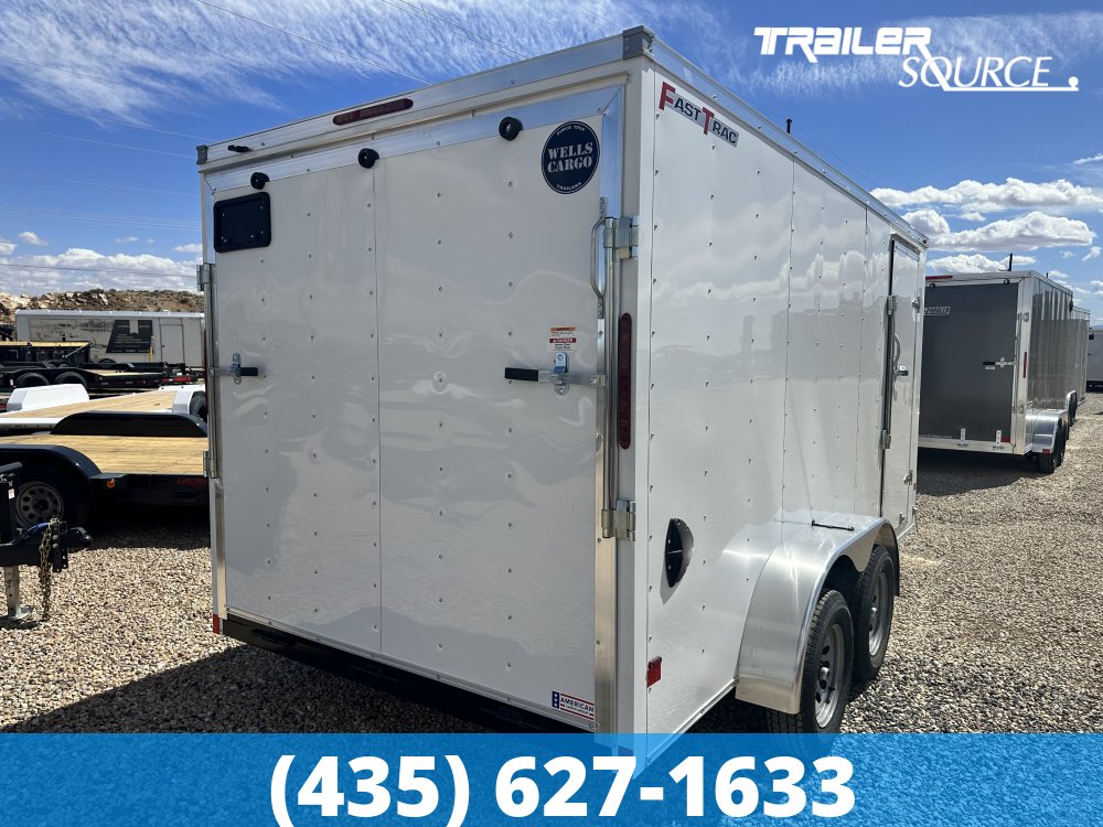 7x14 Wells Cargo FastTrac 6'6" Interior 7K Tandem Axle Enclosed Cargo