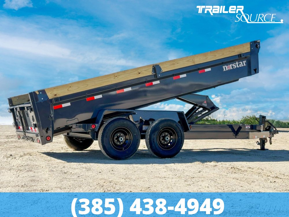 7x16 Norstar Iron Bull DCB 20" Sides 14K Dump Trailer