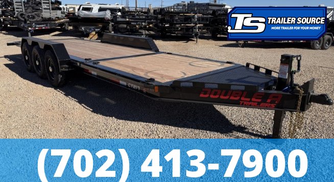 7x24 Double A Pro Series CT Tilt Trailer - 17.5K GVWR - I-Beam Frame, Torsion Axles