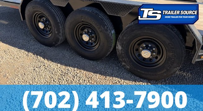 7x24 Double A Pro Series CT Tilt Trailer - 17.5K GVWR - I-Beam Frame, Torsion Axles