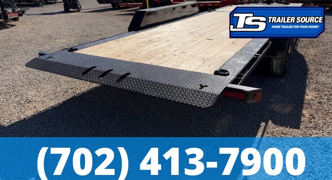 7x24 Double A Pro Series CT Tilt Trailer - 17.5K GVWR - I-Beam Frame, Torsion Axles