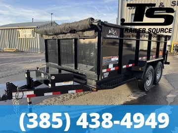 7x14 Snake River DUMP Dump Trailer - 14K GVWR - Battery, D-Rings, Slide Out Ramps, Spare Mount, Spare Tire, Spreader Gate, Stabilizer Jacks, Tongue Box