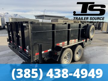 7x14 Snake River DUMP Dump Trailer - 14K GVWR - Battery, D-Rings, Slide Out Ramps, Spare Mount, Spare Tire, Spreader Gate, Stabilizer Jacks, Tongue Box