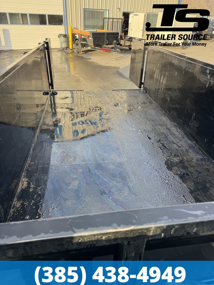 7x14 Snake River DUMP Dump Trailer - 14K GVWR - Battery, D-Rings, Slide Out Ramps, Spare Mount, Spare Tire, Spreader Gate, Stabilizer Jacks, Tongue Box