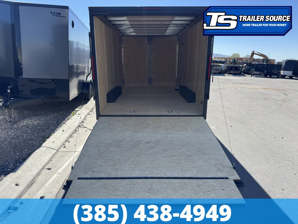 8.5x16 Look ST DLX Enclosed Cargo Trailer - 7'0" Interior - 10K GVWR - .080 PolyCor, Alloy Wheels, Black Out Package, D-Rings, Dovetail, Ramp Door, Ramp Extension