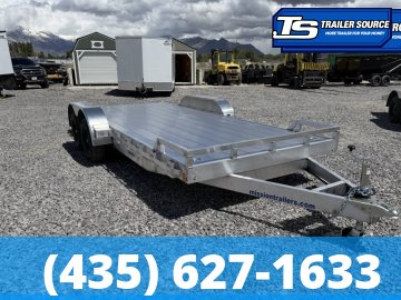 7x18 Alcom Open Car Hauler Aluminum Aluminum Trailer - 10K GVWR -