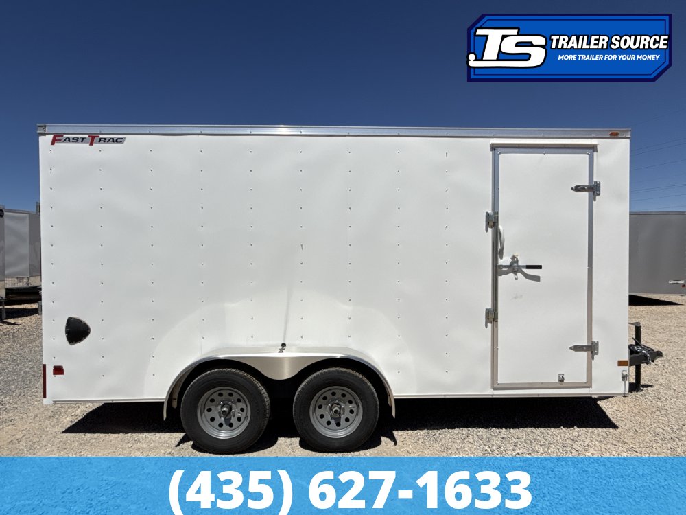 7x16 Wells Cargo FastTrac Enclosed Cargo Trailer - 7'0" Interior - 7K GVWR - Ramp Door