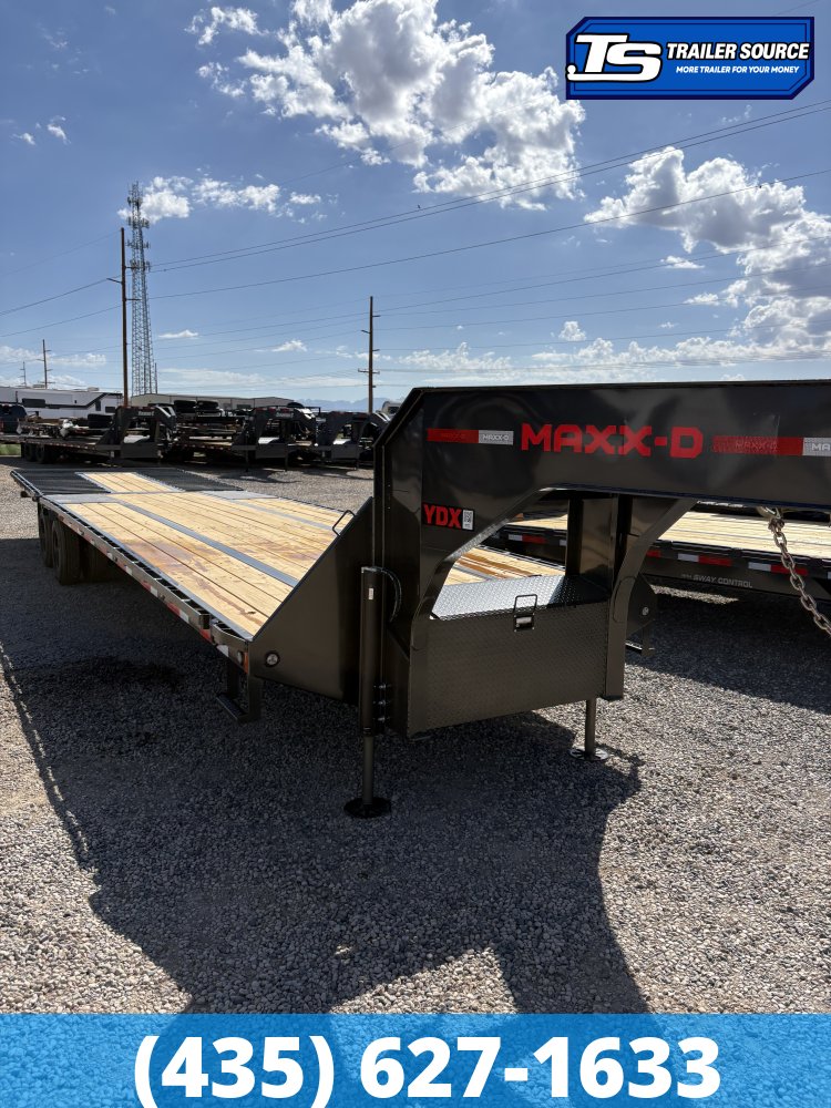 8.5x36 Maxx-D YDX Gooseneck Hydraulic Dovetail Equipment Trailer - 30K GVWR - Hydraulic Jack(s)