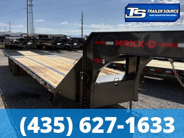 8.5x36 Maxx-D YDX Gooseneck Hydraulic Dovetail Equipment Trailer - 30K GVWR - Hydraulic Jack(s)
