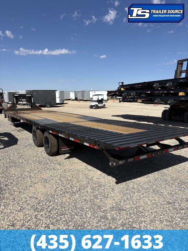 8.5x36 Maxx-D YDX Gooseneck Hydraulic Dovetail Equipment Trailer - 30K GVWR - Hydraulic Jack(s)