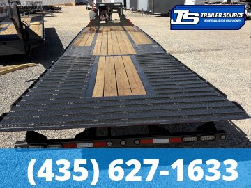 8.5x36 Maxx-D YDX Gooseneck Hydraulic Dovetail Equipment Trailer - 30K GVWR - Hydraulic Jack(s)