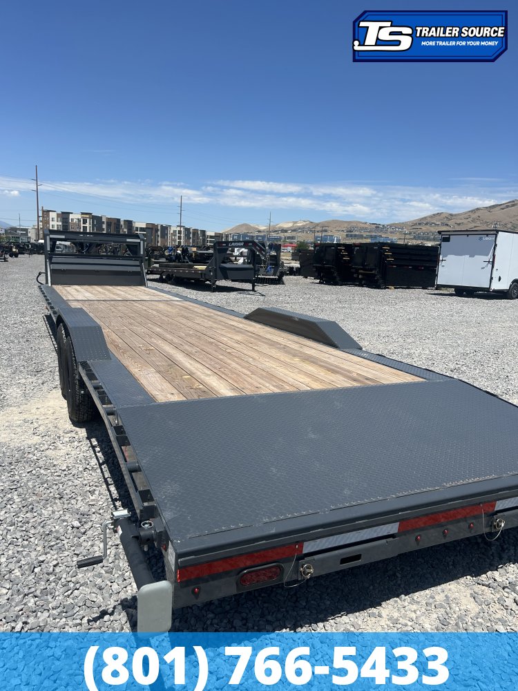 8.5x36 Lamar H8 Gooseneck Wide Body w/ Drive Over Fenders Equipment Trailer - 14K GVWR -