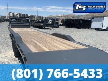 8.5x36 Lamar H8 Gooseneck Wide Body w/ Drive Over Fenders Equipment Trailer - 14K GVWR -