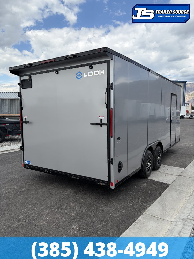 8.5x20 Look ST DLX Enclosed Cargo Trailer - 7'0" Interior - 10K GVWR - .080 PolyCor, Alloy Wheels, Black Out Package, D-Rings, Rear Spoiler w/ Load Lights